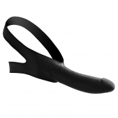 Черный кляп-страпон Masters Mini Face Fuck Strap-On - 14 см. - XR Brands - купить с доставкой в Комсомольске-на-Амуре