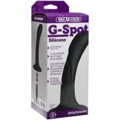 Черная изогнутая насадка Vac-U-Lock G-Spot - 16,5 см. - Doc Johnson - купить с доставкой в Комсомольске-на-Амуре