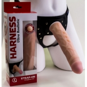 Насадка-фаллос в комплекте с трусиками Harness - 21,6 см. - LOVETOY (А-Полимер) - купить с доставкой в Комсомольске-на-Амуре