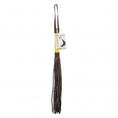 Черная плеть с желтой рукоятью Boundless Flogger - 69,25 см. - California Exotic Novelties - купить с доставкой в Комсомольске-на-Амуре