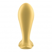 Золотистый анальный вибростимулятор Intensity Plug - Satisfyer - в Комсомольске-на-Амуре купить с доставкой