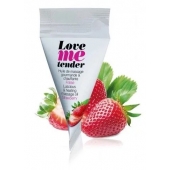 Съедобное согревающее массажное масло Love Me Tender Strawberry с ароматом клубники - 10 мл. - Love to Love - купить с доставкой в Комсомольске-на-Амуре