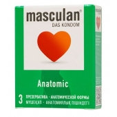 Презервативы анатомической формы Masculan Anatomic - 3 шт. - Masculan - купить с доставкой в Комсомольске-на-Амуре