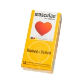 Презервативы с колечками и пупырышками Masculan Ribbed+Dotted - 10 шт. - Masculan - купить с доставкой в Комсомольске-на-Амуре