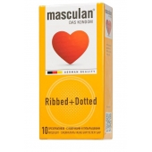 Презервативы с колечками и пупырышками Masculan Ribbed+Dotted - 10 шт. - Masculan - купить с доставкой в Комсомольске-на-Амуре