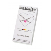 Ультрапрочные презервативы Masculan Ultra Safe Black - 10 шт. - Masculan - купить с доставкой в Комсомольске-на-Амуре