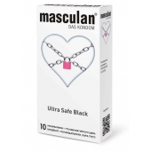 Ультрапрочные презервативы Masculan Ultra Safe Black - 10 шт. - Masculan - купить с доставкой в Комсомольске-на-Амуре