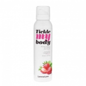 Массажная хрустящая пенка Tickle My Body Strawberry с ароматом клубники - 150 мл. - Love to Love - купить с доставкой в Комсомольске-на-Амуре