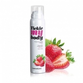 Массажная хрустящая пенка Tickle My Body Strawberry с ароматом клубники - 150 мл. - Love to Love - купить с доставкой в Комсомольске-на-Амуре