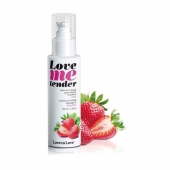 Съедобное согревающее массажное масло Love Me Tender Strawberry с ароматом клубники - 100 мл. - Love to Love - купить с доставкой в Комсомольске-на-Амуре