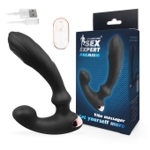 Черный вибромассажер простаты Sex Expert - 14,5 см. - Sex Expert - в Комсомольске-на-Амуре купить с доставкой