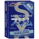 Розовые презервативы Sagami Xtreme FEEL FIT 3D - 3 шт. - Sagami - купить с доставкой в Комсомольске-на-Амуре