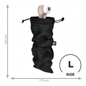 Черный мешочек для хранения игрушек Treasure Bag L - Satisfyer - купить с доставкой в Комсомольске-на-Амуре