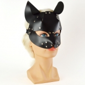 Черная кржаная маска Pussy - Sitabella - купить с доставкой в Комсомольске-на-Амуре