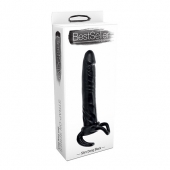 Чёрная насадка-фаллос для двойного проникновения INFLATABLE DILDO SLIM DONG  - 13,5 см. - Toyz4lovers - в Комсомольске-на-Амуре купить с доставкой