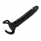 Чёрная насадка-фаллос для двойного проникновения INFLATABLE DILDO SLIM DONG  - 13,5 см. - Toyz4lovers - в Комсомольске-на-Амуре купить с доставкой