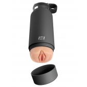 Серый мастурбатор в виде бутылки F*ck Flask - Pipedream - в Комсомольске-на-Амуре купить с доставкой