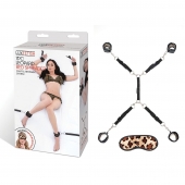 Леопардовая фиксация на матрас для рук и ног Classic Bedspreader - Lux Fetish - купить с доставкой в Комсомольске-на-Амуре