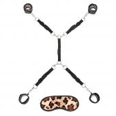 Леопардовая фиксация на матрас для рук и ног Classic Bedspreader - Lux Fetish - купить с доставкой в Комсомольске-на-Амуре