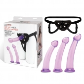 Тренировочный набор с тремя насадками Pegging Training Set - Lux Fetish - купить с доставкой в Комсомольске-на-Амуре