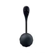 Черное виброяйцо Ribbed Petal с пультом ДУ - Satisfyer в Комсомольске-на-Амуре Черное виброяйцо Ribbed Petal с пультом ДУ - Satisfyer