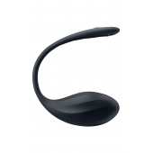 Черное виброяйцо Ribbed Petal с пультом ДУ - Satisfyer в Комсомольске-на-Амуре Черное виброяйцо Ribbed Petal с пультом ДУ - Satisfyer