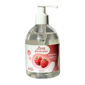 Лубрикант на водной основе Love Protection Raspberry с ароматом малины - 300 мл. - Lola Games - купить с доставкой в Комсомольске-на-Амуре