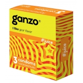 Ароматизированные презервативы Ganzo Juice - 3 шт. - Ganzo - купить с доставкой в Комсомольске-на-Амуре