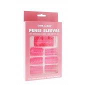 Набор из 7 розовых насадок на пенис ONE-A-DAY PENIS SLEEVES PINK - Seven Creations - в Комсомольске-на-Амуре купить с доставкой