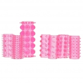 Набор из 7 розовых насадок на пенис ONE-A-DAY PENIS SLEEVES PINK - Seven Creations - в Комсомольске-на-Амуре купить с доставкой