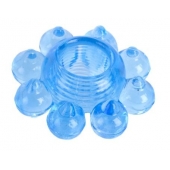 Голубая гелевая насадка-цветок - Toyfa Basic - в Комсомольске-на-Амуре купить с доставкой Голубая гелевая насадка-цветок - Toyfa Basic - в Комсомольске-на-Амуре купить с доставкой
