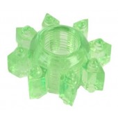 Зеленое эрекционное кольцо-звезда - Toyfa Basic - в Комсомольске-на-Амуре купить с доставкой