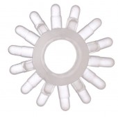 Прозрачное гелевое эрекционное кольцо с шипиками - Toyfa Basic - в Комсомольске-на-Амуре купить с доставкой