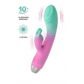 Мятно-розовый вибратор для точки G с клиторальным отростком Orchid - 21 см. - ToyFa купить в Комсомольске-на-Амуре с доставкой в Orgasmix.ru Мятно-розовый вибратор для точки G с клиторальным отростком Orchid - 21 см. - ToyFa