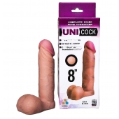 Фаллическая насадка для страпона UNICOCK 8  - 20 см. - LOVETOY (А-Полимер) - купить с доставкой в Комсомольске-на-Амуре