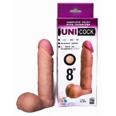 Фаллическая насадка для страпона UNICOCK 8  - 20 см. - LOVETOY (А-Полимер) - купить с доставкой в Комсомольске-на-Амуре