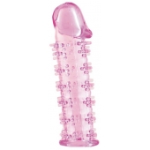 Розовая насадка на пенис с шипами - 12,5 см. - A-toys - в Комсомольске-на-Амуре купить с доставкой