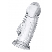 Прозрачная насадка на пенис с шипиками и коготком - 13,5 см. - A-toys - в Комсомольске-на-Амуре купить с доставкой