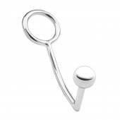 Кольцо на пенис с анальным стимулятором Stainless Steel Anal Hook   Cock Ring - BlueLine - в Комсомольске-на-Амуре купить с доставкой