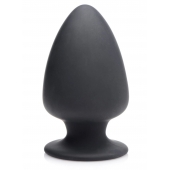 Черная мягкая анальная пробка Squeezable Medium Anal Plug - 11 см. - XR Brands