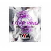 Фиолетовое виброкольцо с двумя вибропульками - Toyfa Basic - в Комсомольске-на-Амуре купить с доставкой