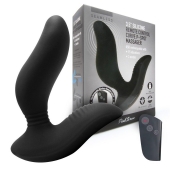 Черный вибромассажер простаты 3,5’’ Remote Control Curve P-spot Massager - 12 см. - Erokay - в Комсомольске-на-Амуре купить с доставкой
