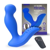 Синий вибромассажер простаты 3,5’’ Remote Control P-spot Massager - 12,5 см. - Erokay - в Комсомольске-на-Амуре купить с доставкой