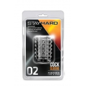 Прозрачная насадка на пенис с шишечками STAY HARD COCK SLEEVE 02 CLEAR - Blush Novelties - в Комсомольске-на-Амуре купить с доставкой
