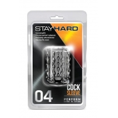 Прозрачная насадка с бороздками STAY HARD COCK SLEEVE 04 CLEAR - Blush Novelties - в Комсомольске-на-Амуре купить с доставкой