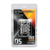 Прозрачная насадка с капельками STAY HARD COCK SLEEVE 05 CLEAR - Blush Novelties - в Комсомольске-на-Амуре купить с доставкой