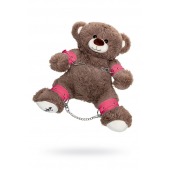 Бондажный набор: бурый мишка с розовыми оковами и наручниками - Pecado - купить с доставкой в Комсомольске-на-Амуре