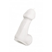 Белая свеча в форме пениса - 47 гр. - Pecado - купить с доставкой в Комсомольске-на-Амуре