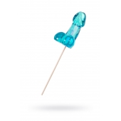 Голубой леденец в форме члена со вкусом блю кюрасао - 80 гр. - Sosuчki - купить с доставкой в Комсомольске-на-Амуре