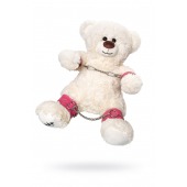 Бондажный набор: белый мишка с розовыми оковами и наручниками - Pecado - купить с доставкой в Комсомольске-на-Амуре